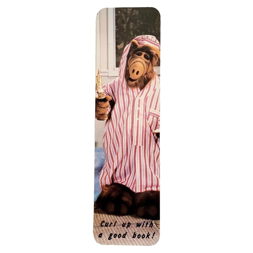 Vintage 80s Alf Bookmark curl up book alien pajamas 1987 One Stop Posters 2-1005